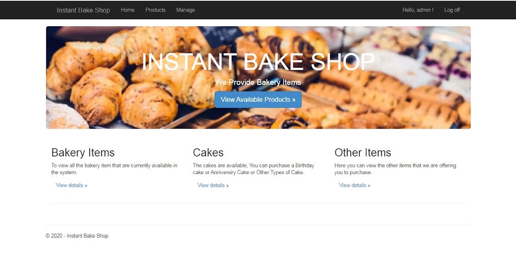 Instant Bake Shop | A Bakery Project Developed in C# | Source Code